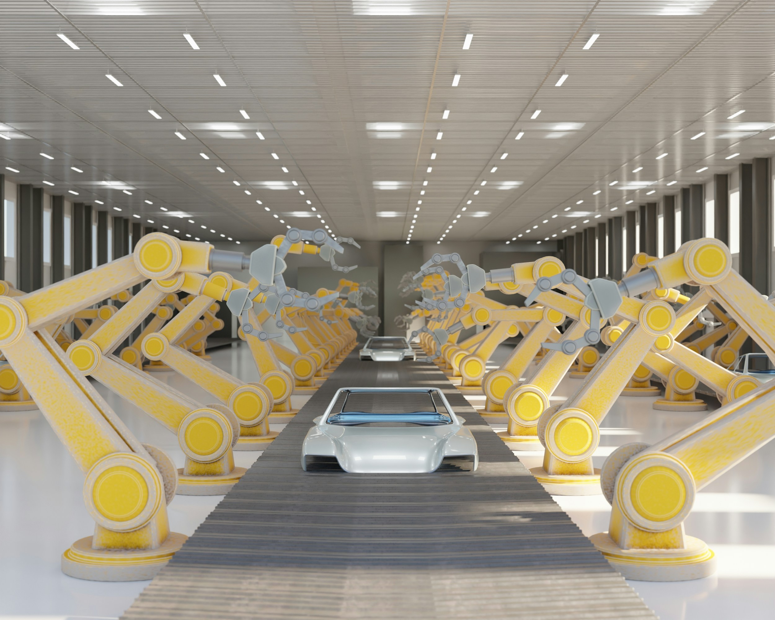 Production inspection of industrial equipment